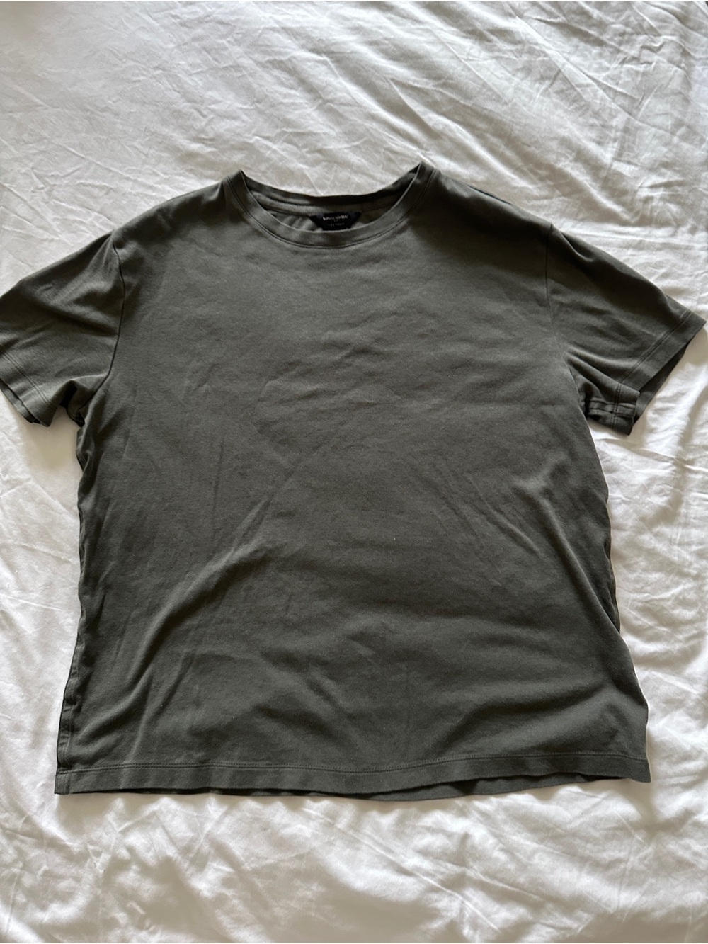 Banana republic luxe touch Men's Crew Neck T-Shirt in Olive Green